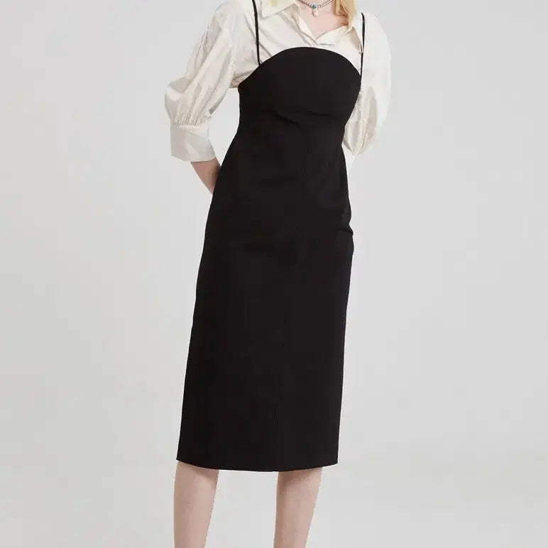 [BUNJANG] Line Studio Bustier Midi Dress / 라인스튜디오원 뷔스티에 원피스 (새제품)