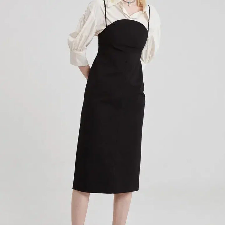 [BUNJANG] Line Studio Bustier Midi Dress / 라인스튜디오원 뷔스티에 원피스 (새제품)
