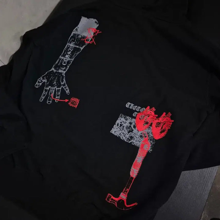 [SOLD OUT] 도로헤도로 신 백프린팅 후드티 L사이즈