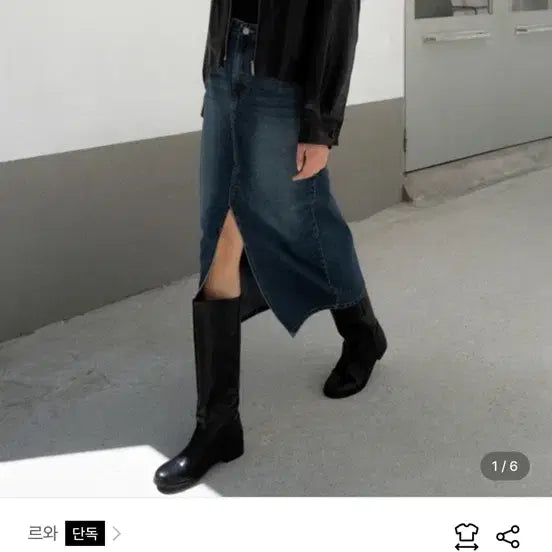 [BUNJANG] 르와 Faux Leather Short Jacket Black / 르와 뒷밴딩 페이크레더 숏자켓 블랙