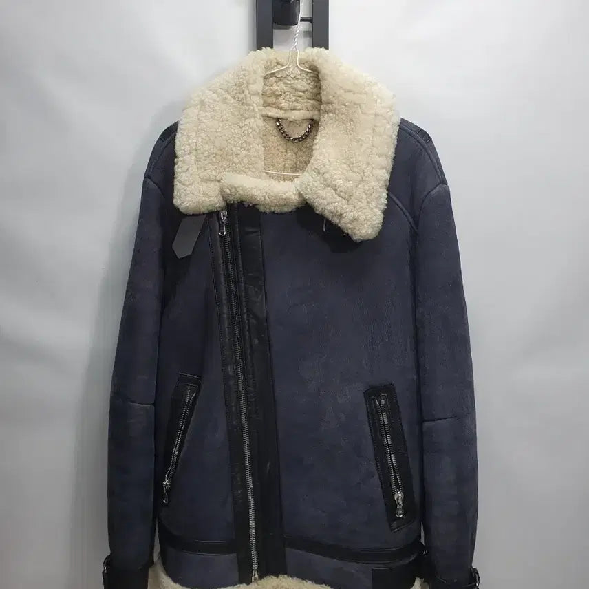 [BUNJANG] System Homme B-3 Shearling Jacket / 시스템옴므 무스탕 램스킨 리얼 양털 b-3 자켓 95