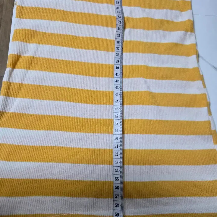 [BUNJANG] Striped Tank Top and T-shirt Set / 옐로우+ 화이트배색 단가라 나시+ 티셔츠세트