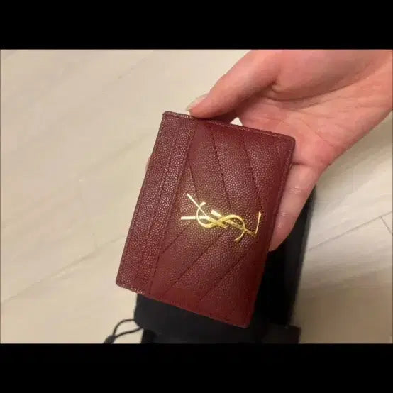 [BUNJANG] Saint Laurent Matelassé Card Wallet / 생로랑 마틀라세 카드지갑