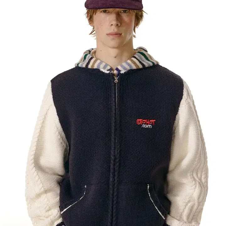 [BUNJANG] Teket T.R.G. Knit Cardigan Navy / 테켓 teket 티알지 니트집업 네이비