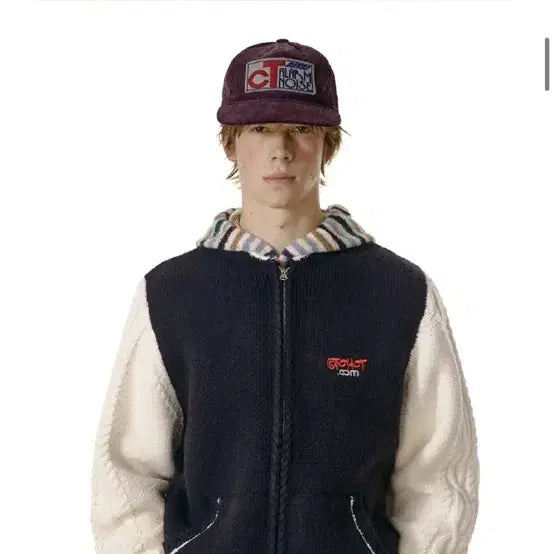 [BUNJANG] Teket T.R.G. Knit Cardigan Navy / 테켓 teket 티알지 니트집업 네이비