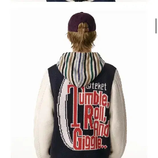 [BUNJANG] Teket T.R.G. Knit Cardigan Navy / 테켓 teket 티알지 니트집업 네이비