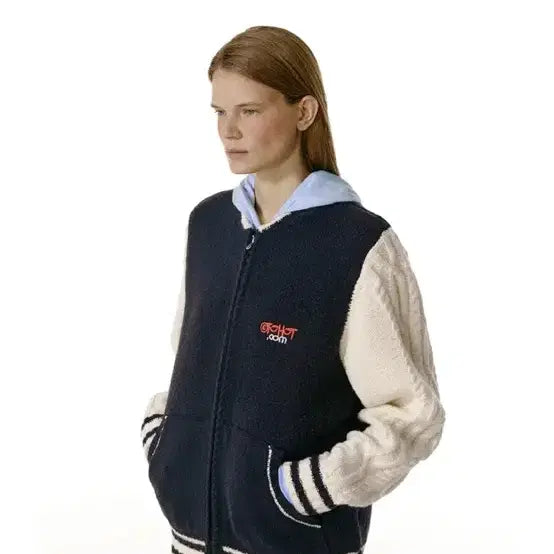 [BUNJANG] Teket T.R.G. Knit Cardigan Navy / 테켓 teket 티알지 니트집업 네이비