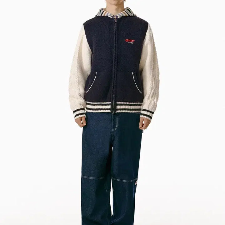 [BUNJANG] Teket T.R.G. Knit Cardigan Navy / 테켓 teket 티알지 니트집업 네이비