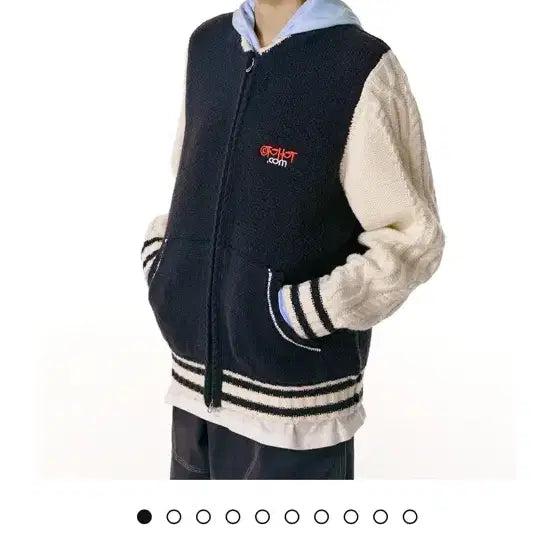 [BUNJANG] Teket T.R.G. Knit Cardigan Navy / 테켓 teket 티알지 니트집업 네이비