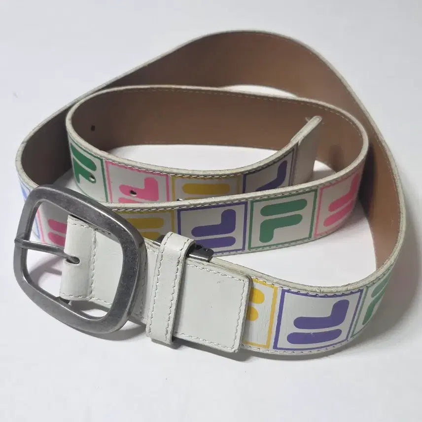 [BUNJANG] Bigbang FILA GD TOP Color Logo Belt / 빅뱅 FILA 콜라보 GD TOP 탑 컬러로고벨트