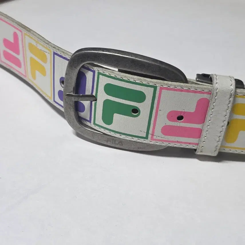 [BUNJANG] Bigbang FILA GD TOP Color Logo Belt / 빅뱅 FILA 콜라보 GD TOP 탑 컬러로고벨트