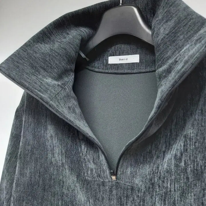 [BUNJANG] BLUE I-D Half-Zip Long Sleeve T-Shirt / 새 BLUE I-D 춘추동 하프집업 긴팔티셔츠 F 33-77