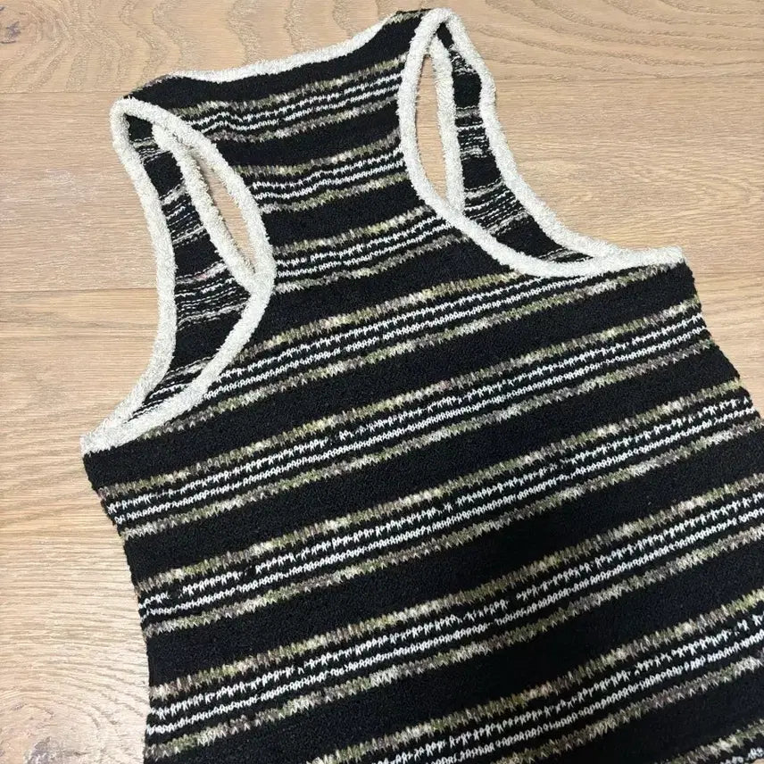[BUNJANG] Kijun Striped Knit Tank Top / 기준 kijun 스트라이프 니트 나시 탑