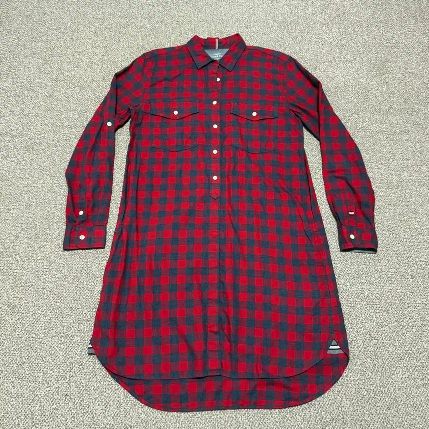 [BUNJANG] Tommy Hilfiger Checkered Shirt Dress / Xs 타미힐피거 체크 셔츠 원피스