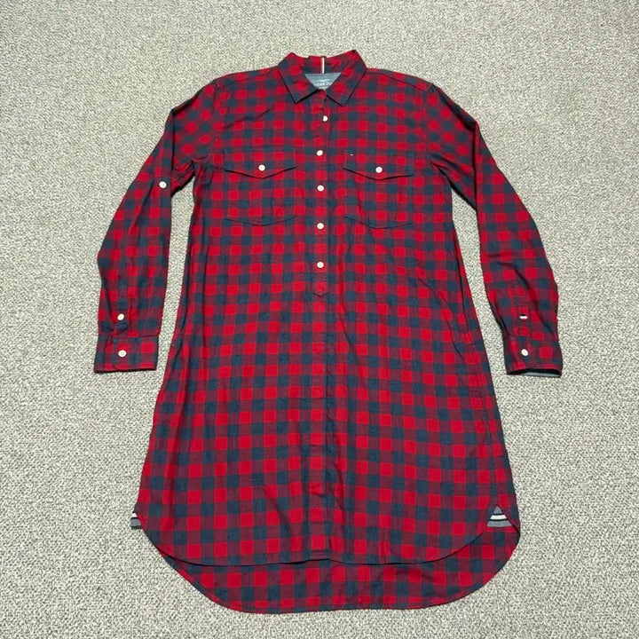 [BUNJANG] Tommy Hilfiger Checkered Shirt Dress / Xs 타미힐피거 체크 셔츠 원피스