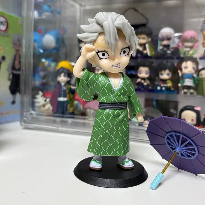 [BUNJANG] Demon Slayer Sanemi Figure with Umbrella / 귀멸의칼날 장마 사네미 (강아지X)