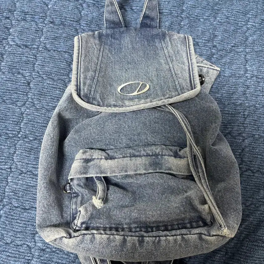 [BUNJANG] Odd Signature Small Denim Backpack / 오드 시드니처 스몰 데님 백팩