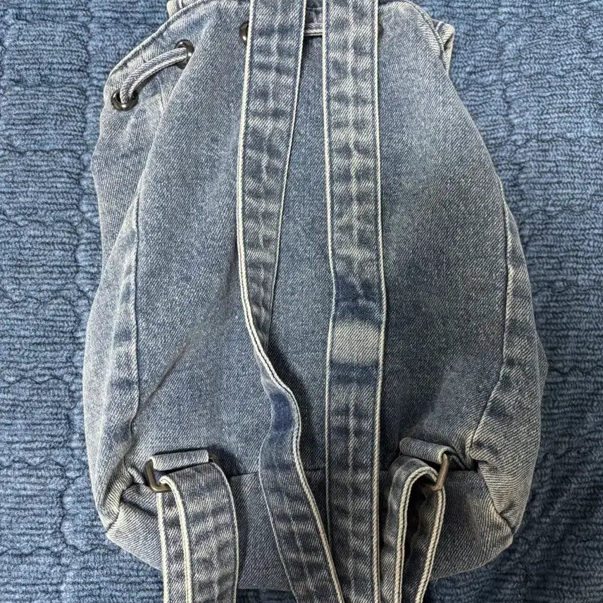 [BUNJANG] Odd Signature Small Denim Backpack / 오드 시드니처 스몰 데님 백팩