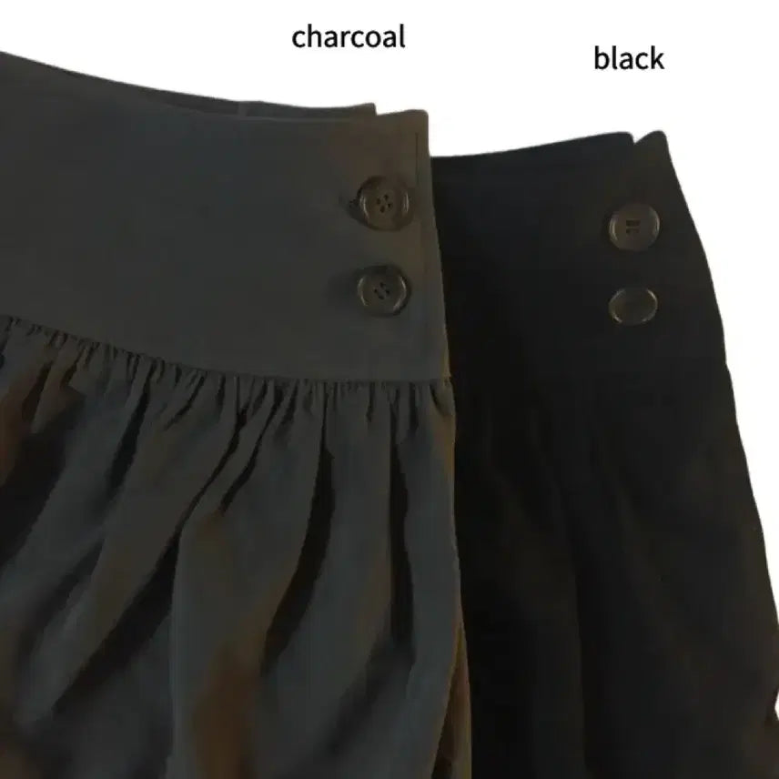 [BUNJANG] Vintage Flare Button Black Midi Skirt / 빈티지 플레어 버튼 블랙 미디스커트