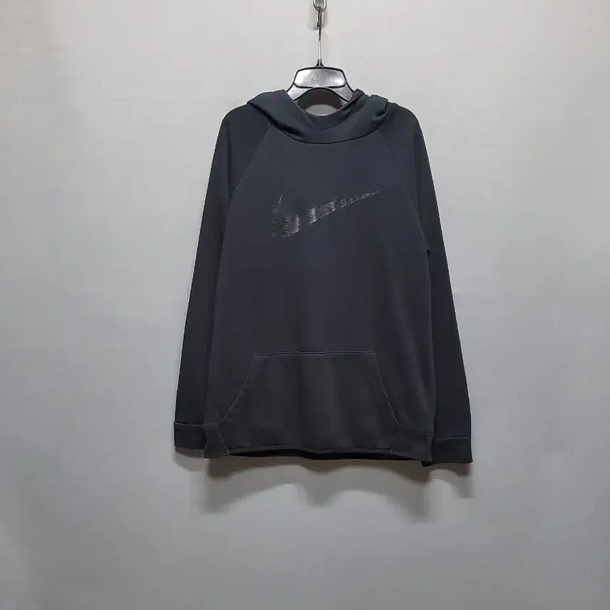 [BUNJANG] Nike Black Swoosh Hoodie / 나이키 블랙 스우시 후드티