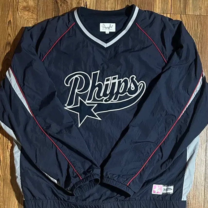 [BUNJANG] Tail Logo Navy Long Sleeve Shirt / 테일로고 롱슬리브