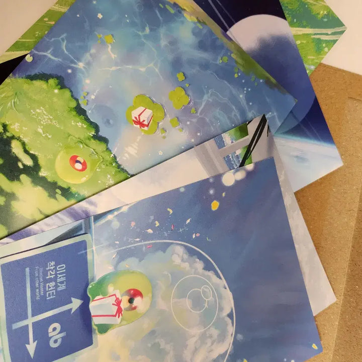[BUNJANG] Lee Chae Heon Blue Planet Postcard Set Official / 이착헌 푸른행성 엽서세트 공굿