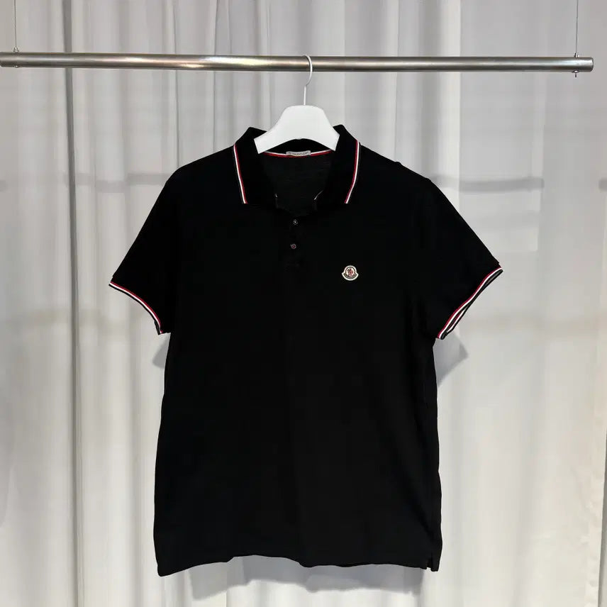 [BUNJANG] Moncler Tricolor Polo Shirt XXL / 몽클레어 와펜패치 트라이컬러 카라티 XXL