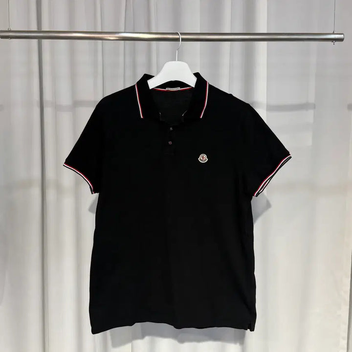 [BUNJANG] Moncler Tricolor Polo Shirt XXL / 몽클레어 와펜패치 트라이컬러 카라티 XXL
