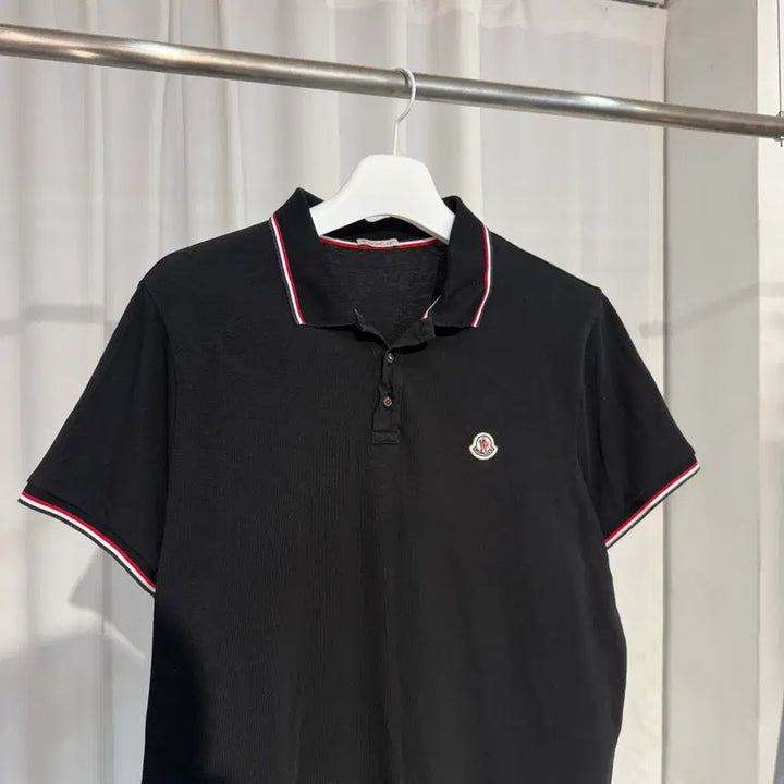 [BUNJANG] Moncler Tricolor Polo Shirt XXL / 몽클레어 와펜패치 트라이컬러 카라티 XXL