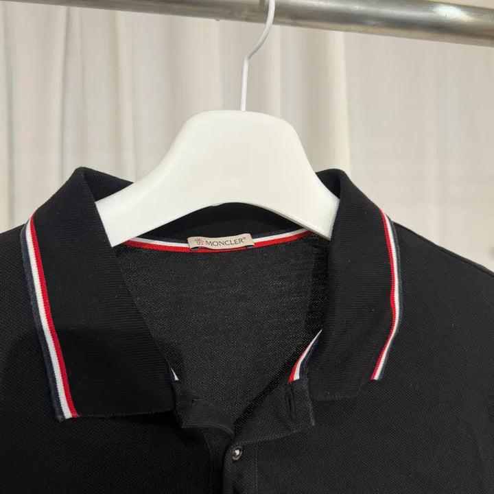 [BUNJANG] Moncler Tricolor Polo Shirt XXL / 몽클레어 와펜패치 트라이컬러 카라티 XXL