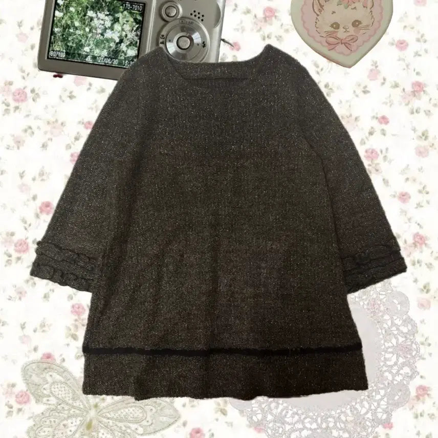 [BUNJANG] Vintage Brown Wool Knit Dress / 빈티지 브라운 울 니트 원피스