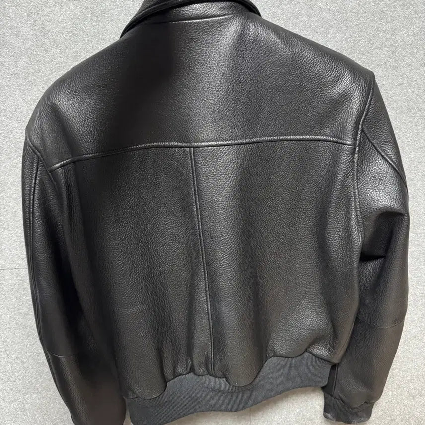 [BUNJANG] Noir Gaut Schrunk Leather Blouson (Black) 52 / 노이어 고트 슈렁큰 레더 블루종 (블랙) 52 (마지막 가격 인하)