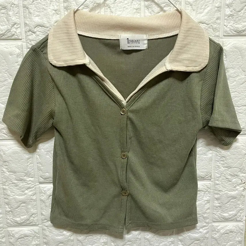 [BUNJANG] Layered Collar Short Sleeve T-shirt / 레이어드 카라 반팔티 팝니다
