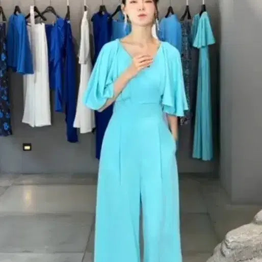 [BUNJANG] DINT Jumpsuit Mint New / 딘트 점프슈트 민트색 새상품