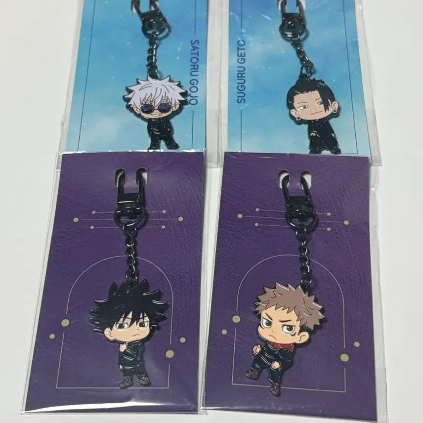 [BUNJANG] Jujutsu Kaisen CGV Metal Keyring Bundle Set / Cgv 주술회전 메탈키링 4종 일괄
