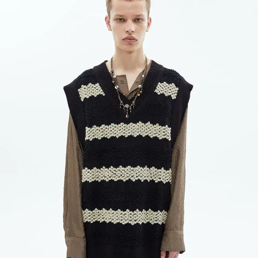[BUNJANG] Andersson Bell Unisex Hippie Long Vest Black L / 앤더슨벨 유니섹스 히피 롱 베스트 블랙 L
