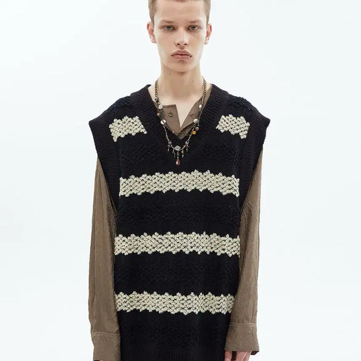 [BUNJANG] Andersson Bell Unisex Hippie Long Vest Black L / 앤더슨벨 유니섹스 히피 롱 베스트 블랙 L