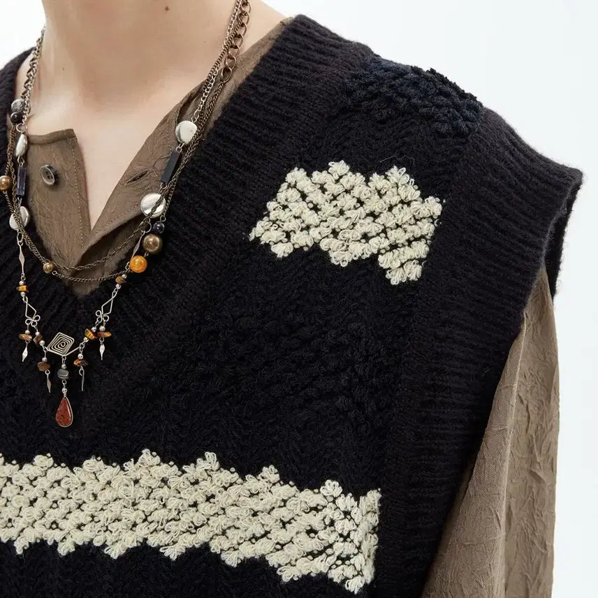 [BUNJANG] Andersson Bell Unisex Hippie Long Vest Black L / 앤더슨벨 유니섹스 히피 롱 베스트 블랙 L