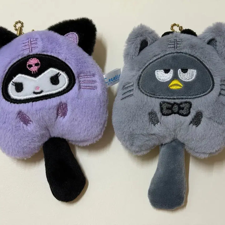 [BUNJANG] Sanrio Kuromi/Bad Badtz-Maru Plush Keychain / 산리오 쿠로미/배드마루 인형 키링