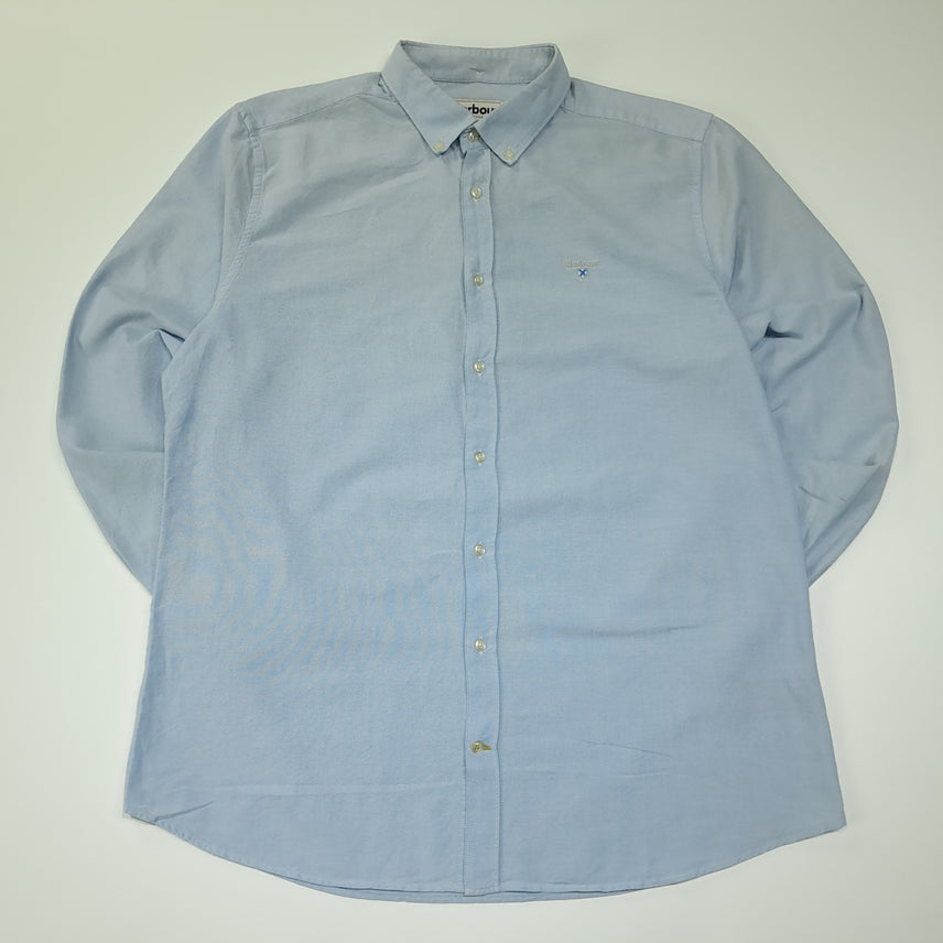 [BUNJANG] Barbour L Cotton Button-Down Classic Blue Shirt / CL771 L 바버 코튼 버튼다운 클래식 블루 셔츠 남방