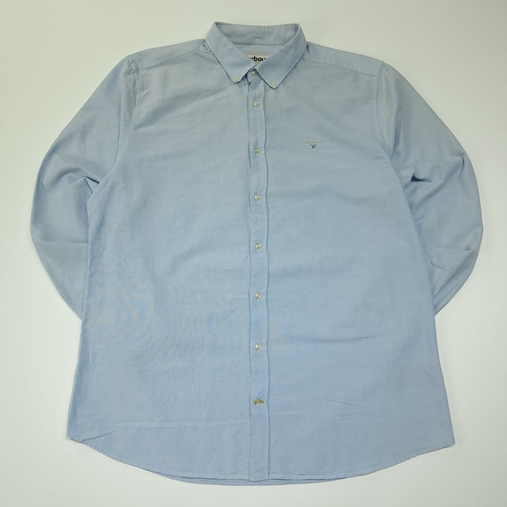 [BUNJANG] Barbour L Cotton Button-Down Classic Blue Shirt / CL771 L 바버 코튼 버튼다운 클래식 블루 셔츠 남방