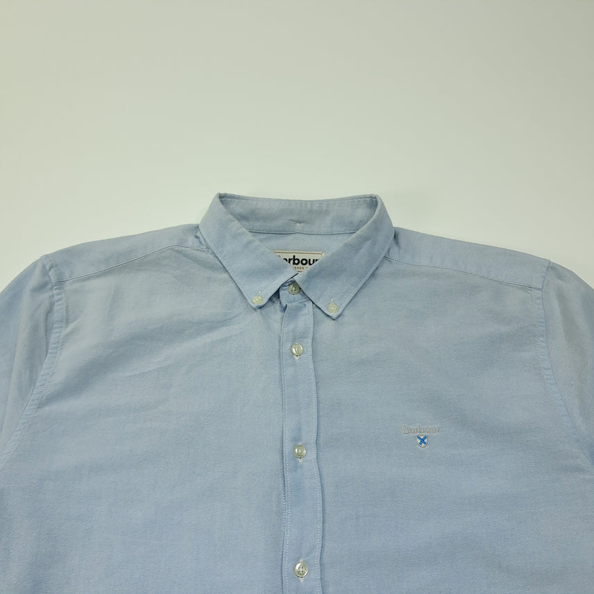 [BUNJANG] Barbour L Cotton Button-Down Classic Blue Shirt / CL771 L 바버 코튼 버튼다운 클래식 블루 셔츠 남방