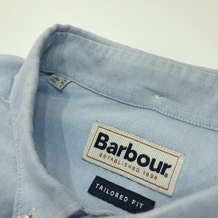 [BUNJANG] Barbour L Cotton Button-Down Classic Blue Shirt / CL771 L 바버 코튼 버튼다운 클래식 블루 셔츠 남방