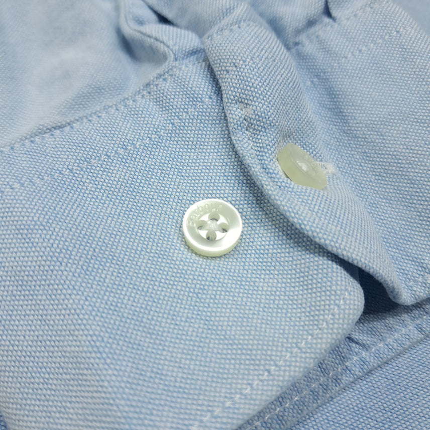 [BUNJANG] Barbour L Cotton Button-Down Classic Blue Shirt / CL771 L 바버 코튼 버튼다운 클래식 블루 셔츠 남방
