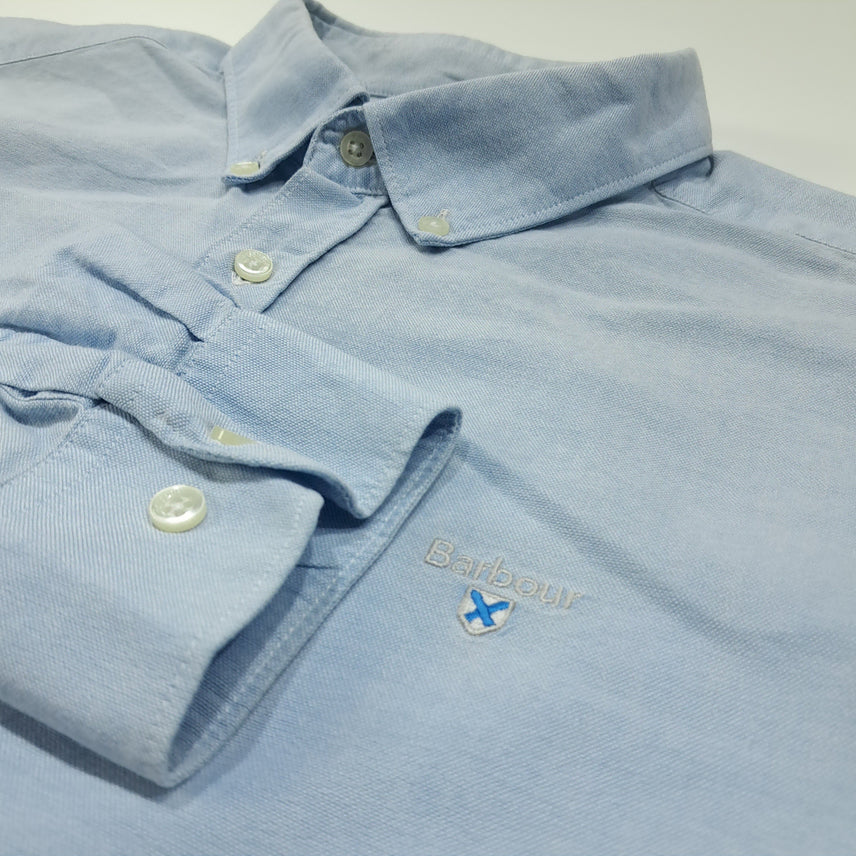[BUNJANG] Barbour L Cotton Button-Down Classic Blue Shirt / CL771 L 바버 코튼 버튼다운 클래식 블루 셔츠 남방