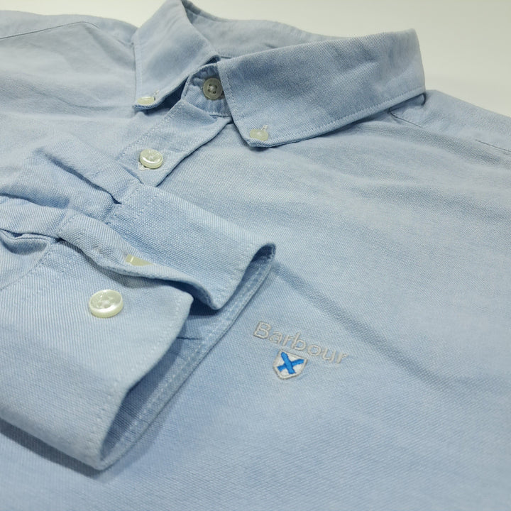 [BUNJANG] Barbour L Cotton Button-Down Classic Blue Shirt / CL771 L 바버 코튼 버튼다운 클래식 블루 셔츠 남방
