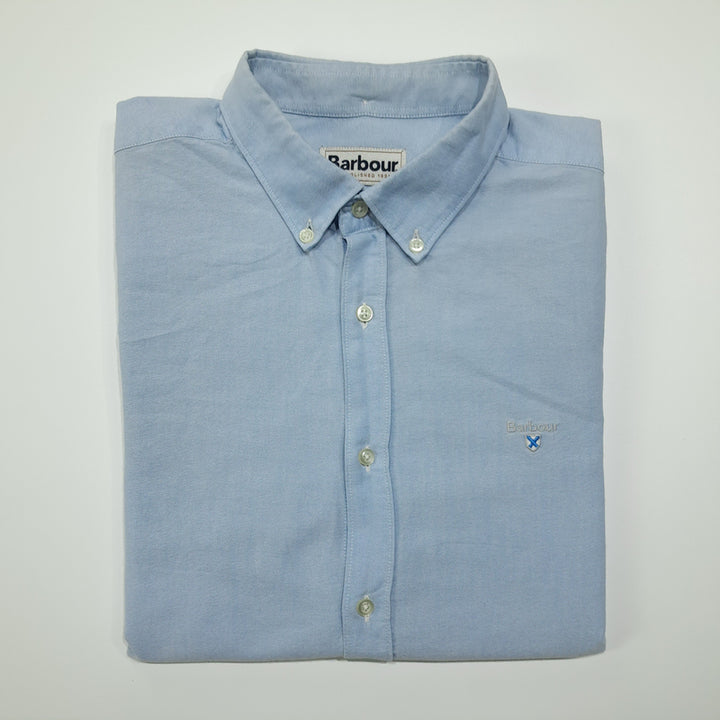 [BUNJANG] Barbour L Cotton Button-Down Classic Blue Shirt / CL771 L 바버 코튼 버튼다운 클래식 블루 셔츠 남방