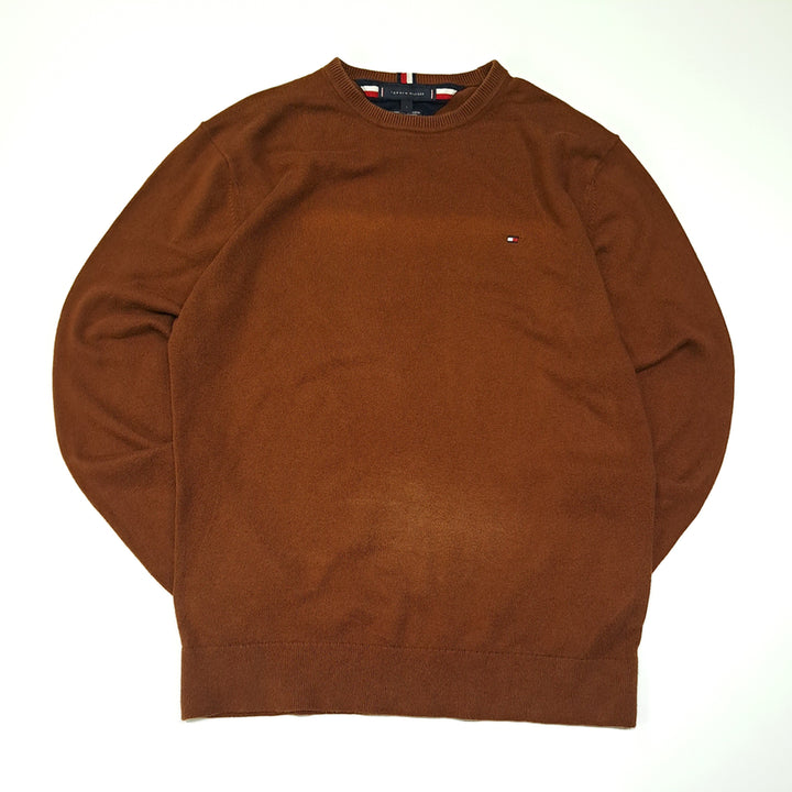 [BUNJANG] Tommy Hilfiger Cotton Cashmere Brown Knit Sweater / CL773 L 타미힐피거 코튼캐시미어 브라운 니트 스웨터
