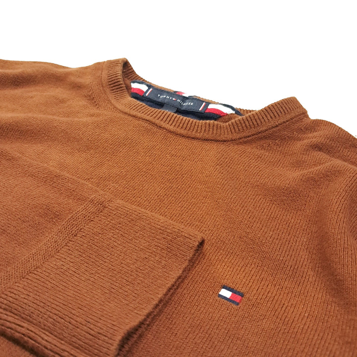 [BUNJANG] Tommy Hilfiger Cotton Cashmere Brown Knit Sweater / CL773 L 타미힐피거 코튼캐시미어 브라운 니트 스웨터