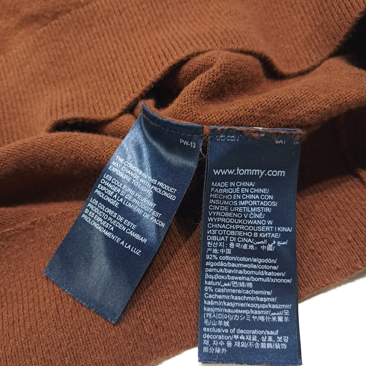 [BUNJANG] Tommy Hilfiger Cotton Cashmere Brown Knit Sweater / CL773 L 타미힐피거 코튼캐시미어 브라운 니트 스웨터